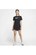 CAMISETA NIKE DRI-FIT DFC CREW FEMININA - Preto/branco CAMISETA NIKE DRI-FIT DFC CREW FEMININA - Preto/branco
