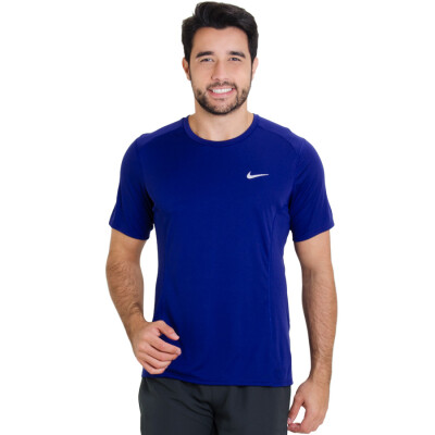 CAMISETA NIKE DRI-FIT MILER SS MASCULINA - Azul royal CAMISETA NIKE DRI-FIT MILER SS MASCULINA - Azul royal