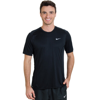 CAMISETA NIKE DRI-FIT MILER SS MASCULINA - Preto CAMISETA NIKE DRI-FIT MILER SS MASCULINA - Preto