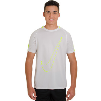 CAMISETA NIKE DRY FOOTBALL TOP INFANTIL - Branco/amarelo