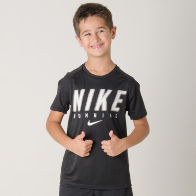 CAMISETA NIKE DRY MILER INFANTIL - Preto