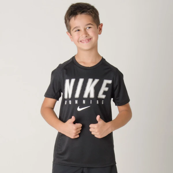 CAMISETA NIKE DRY MILER INFANTIL - Preto