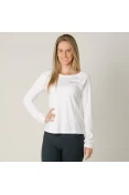 CAMISETA NIKE DRY MILER MANGA LONGA FEMININA - Branco