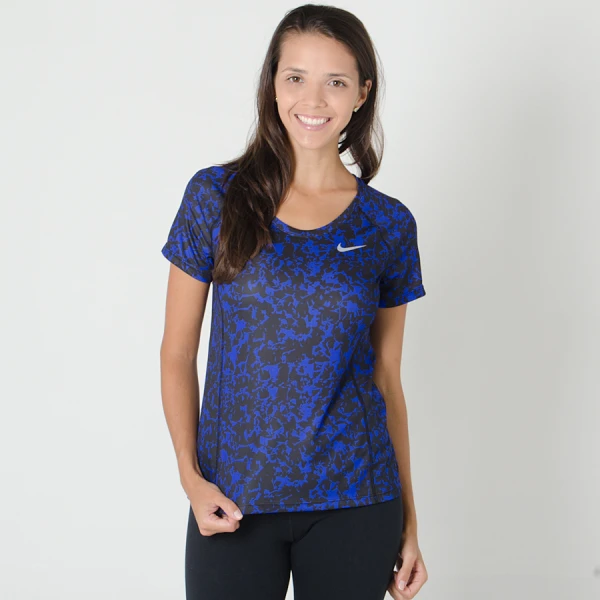 CAMISETA NIKE DRY MILER RUNNING TOP FEMININA - Roxo/preto