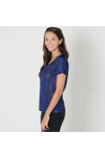 CAMISETA NIKE DRY MILER RUNNING TOP FEMININA - Roxo/preto