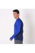 CAMISETA NIKE DRY MILER RUNNING TOP MANGA LONGA MASCULINA - Azul