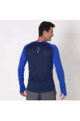 CAMISETA NIKE DRY MILER RUNNING TOP MANGA LONGA MASCULINA - Azul