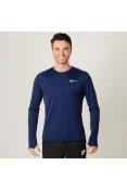 CAMISETA NIKE DRY MILER RUNNING TOP MANGA LONGA MASCULINA - Marinho