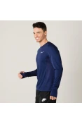 CAMISETA NIKE DRY MILER RUNNING TOP MANGA LONGA MASCULINA - Marinho