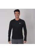 CAMISETA NIKE DRY MILER RUNNING TOP MANGA LONGA MASCULINA - Preto
