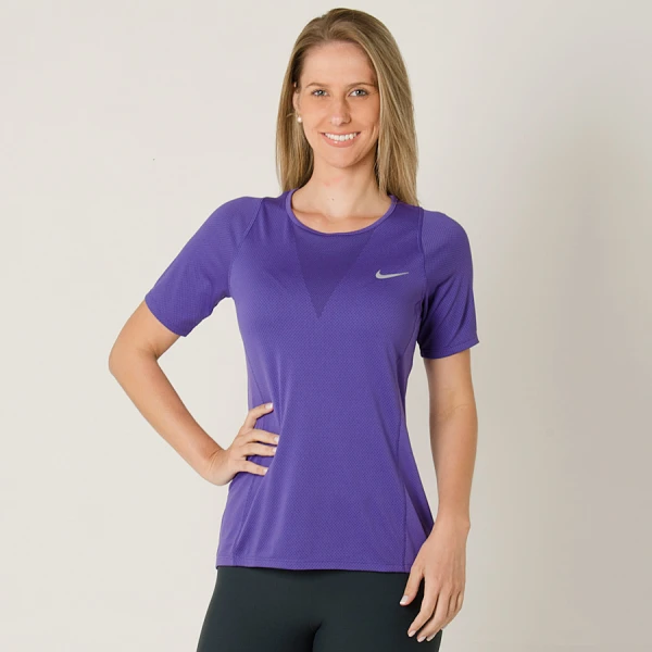 CAMISETA NIKE DRY RUNNING TOP FEMININA - Roxo