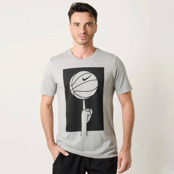 CAMISETA NIKE DRY SPINNING BALL MASCULINA - Cinza/preto CAMISETA NIKE DRY SPINNING BALL MASCULINA - Cinza/preto