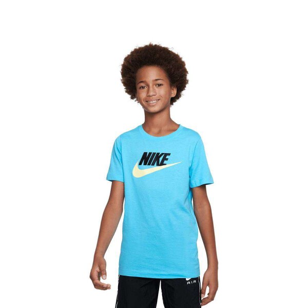 CAMISETA NIKE FUTURA ICON INFANTIL - Azul/amarelo