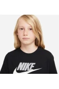 CAMISETA NIKE FUTURA ICON INFANTIL - Preto/branco