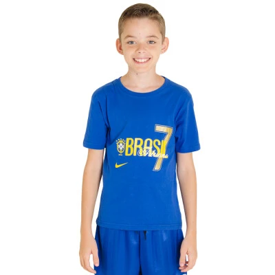 CAMISETA NIKE HERO BRASIL INFANTIL - Azul