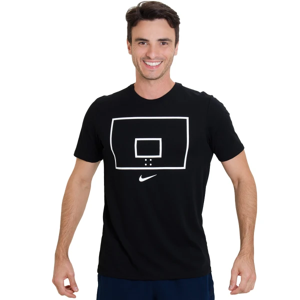 CAMISETA NIKE HOOP ARROW MASCULINA - Preto/branco CAMISETA NIKE HOOP ARROW MASCULINA - Preto/branco