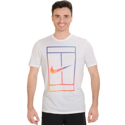 CAMISETA NIKE IRRIDESCENT COURT TEE MASCULINA - Branco CAMISETA NIKE IRRIDESCENT COURT TEE MASCULINA - Branco