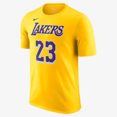 CAMISETA NIKE LAKERS ES NN SS MASCULINA - Amarelo