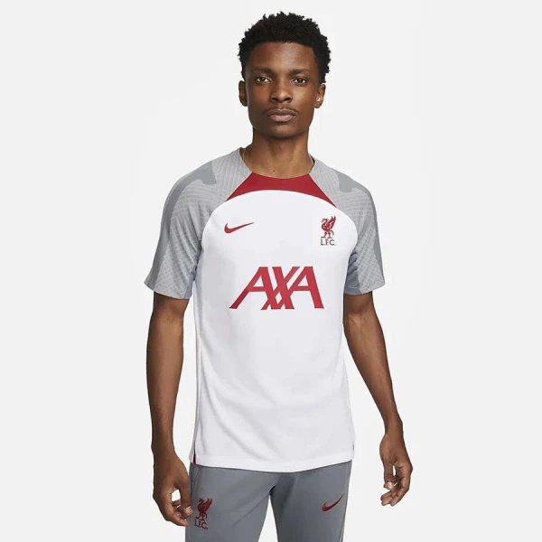 CAMISETA NIKE LIVERPOOL FC STRIKE MASCULINA - Branco/vermelho CAMISETA NIKE LIVERPOOL FC STRIKE MASCULINA - Branco/vermelho