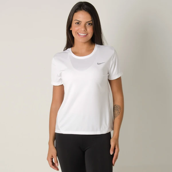 CAMISETA NIKE MILER FEMININA - Branco CAMISETA NIKE MILER FEMININA - Branco
