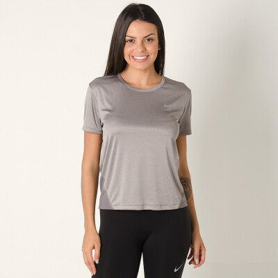 CAMISETA NIKE MILER FEMININA - Cinza CAMISETA NIKE MILER FEMININA - Cinza