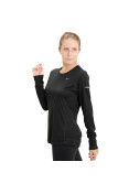 CAMISETA NIKE MILER MANGA LONGA FEMININA - Preto