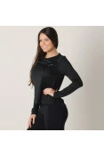 CAMISETA NIKE MILER MANGA LONGA FEMININA - Preto