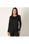CAMISETA NIKE MILER MANGA LONGA FEMININA - Preto
