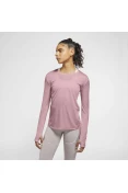 CAMISETA NIKE MILER MANGA LONGA FEMININA - Rosa