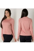 CAMISETA NIKE MILER MANGA LONGA FEMININA - Rosa