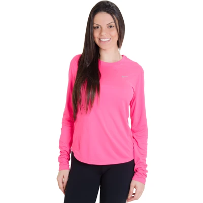 CAMISETA NIKE MILER MANGA LONGA FEMININA - Rosa CAMISETA NIKE MILER MANGA LONGA FEMININA - Rosa