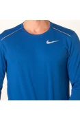 CAMISETA NIKE MILER MANGA LONGA MASCULINA - Azul CAMISETA NIKE MILER MANGA LONGA MASCULINA - Azul