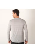CAMISETA NIKE MILER MANGA LONGA MASCULINA - Cinza CAMISETA NIKE MILER MANGA LONGA MASCULINA - Cinza