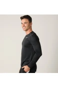 CAMISETA NIKE MILER MANGA LONGA MASCULINA - Preto CAMISETA NIKE MILER MANGA LONGA MASCULINA - Preto