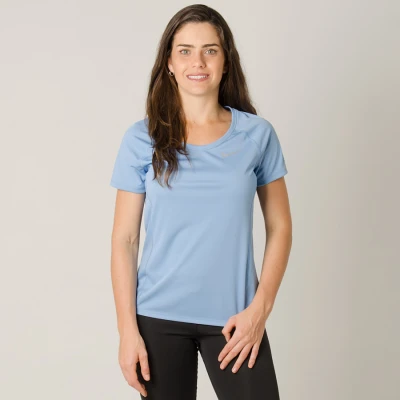 CAMISETA NIKE MILER RUNNING TOP FEMININA - Azul celeste