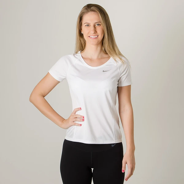 CAMISETA NIKE MILER RUNNING TOP FEMININA - Branco