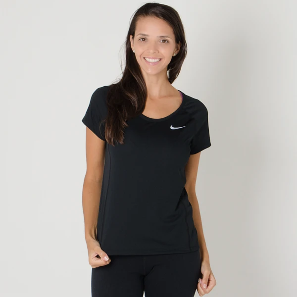 CAMISETA NIKE MILER RUNNING TOP FEMININA - Preto