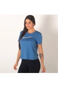 CAMISETA NIKE MILER TOP SS HBR FEMININA - Azul