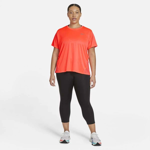CAMISETA NIKE MILER TOP SS PLUS FEMININO - Laranja