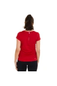 CAMISETA NIKE MILER V NECK FEMININA - Vermelho/prata CAMISETA NIKE MILER V NECK FEMININA - Vermelho/prata
