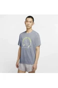 CAMISETA NIKE MILER WILD RUN MASCULINA - Azul CAMISETA NIKE MILER WILD RUN MASCULINA - Azul