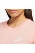 CAMISETA NIKE NSW CLUB TEE FEMININA - Salmao/branco