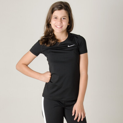 CAMISETA NIKE PRO COOL TOP INFANTIL - Preto