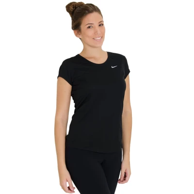 CAMISETA NIKE RACER SLEEVE FEMININA - Preto/prata CAMISETA NIKE RACER SLEEVE FEMININA - Preto/prata