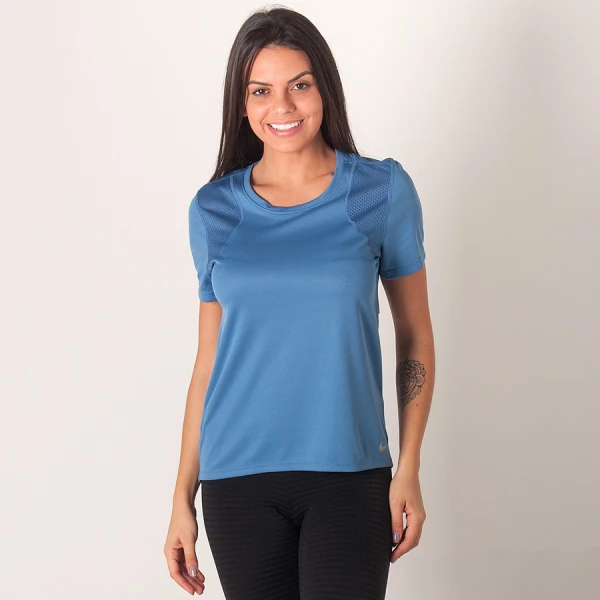 CAMISETA NIKE RUN FEMININA - Azul