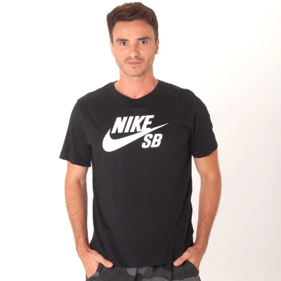 CAMISETA NIKE SB DRI-FIT MASCULINA - Preto/branco