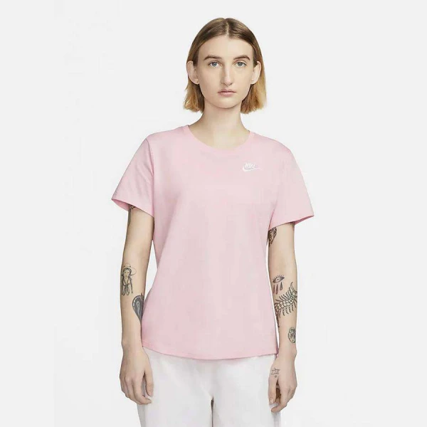 CAMISETA NIKE SPORTSWEAR CLUB ESSENTIALS FEMININA - Rosa