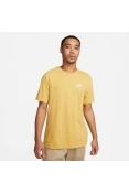 CAMISETA NIKE SPORTSWEAR CLUB MASCULINA - Bege/branco