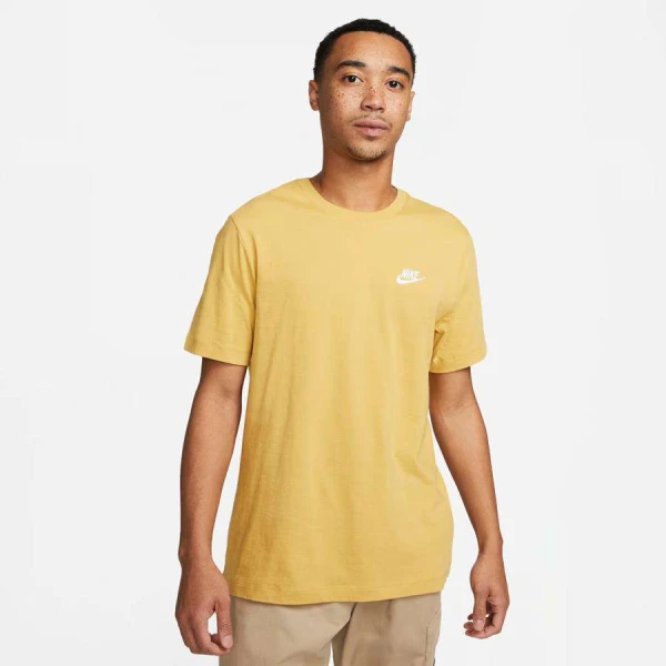 CAMISETA NIKE SPORTSWEAR CLUB MASCULINA - Bege/branco