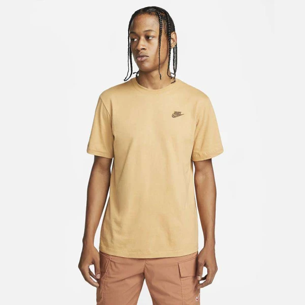 CAMISETA NIKE SPORTSWEAR CLUB MASCULINA - Bege/marrom